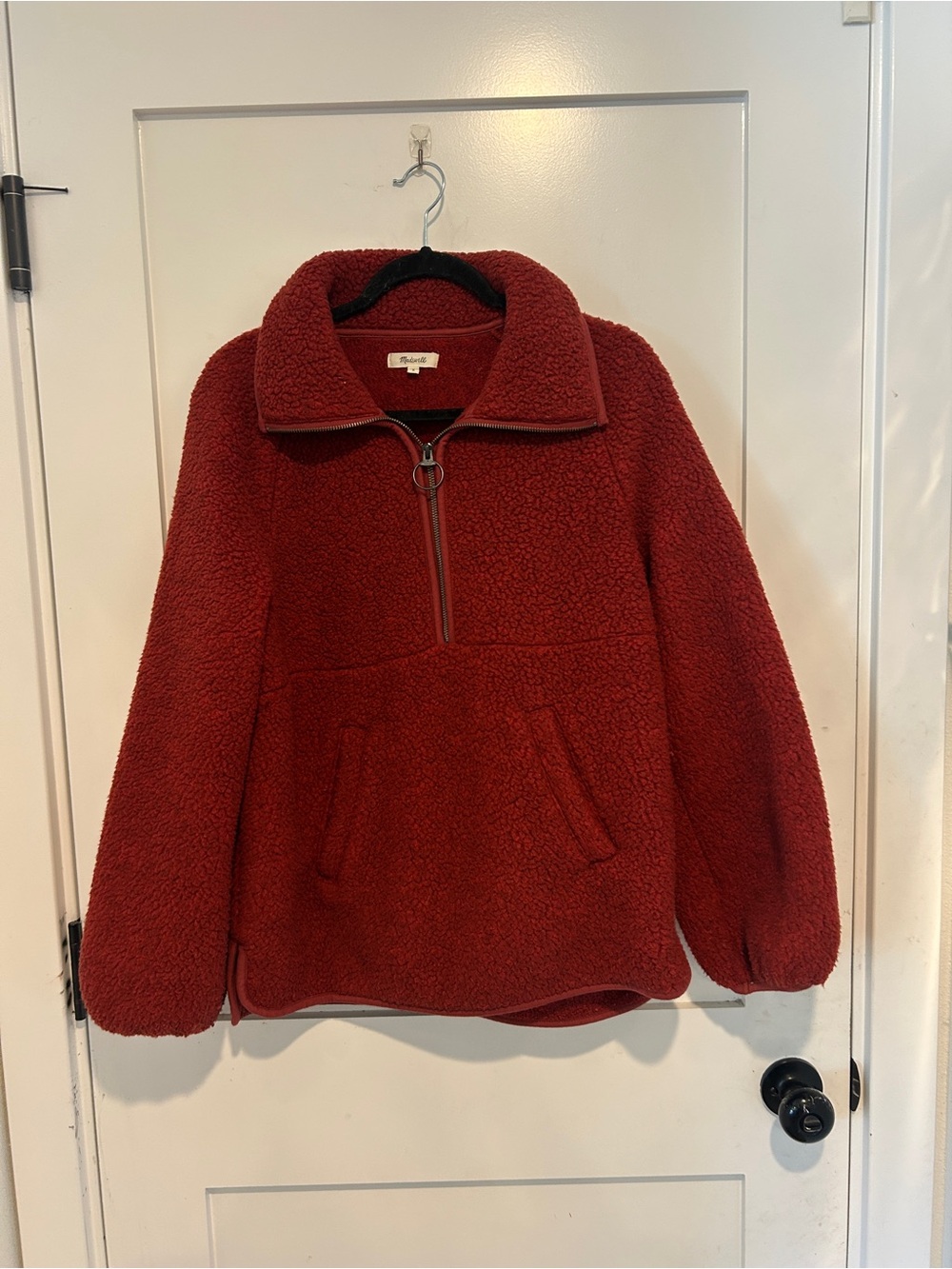 Madewell Half Zip Fleece Sweater size medium